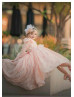 Blush Pink Rosette Flower Girl Dress